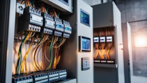 Image of an automation systems, central control system of a commercial building.